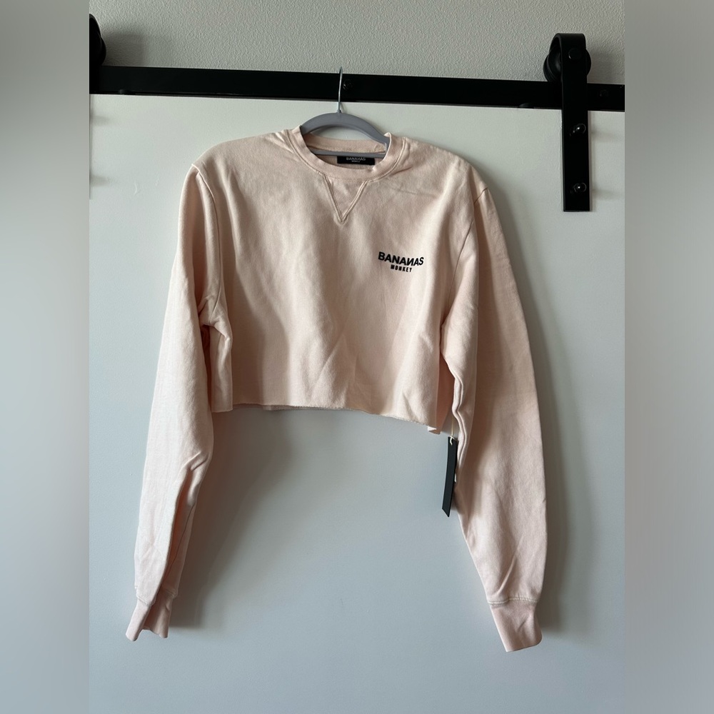 Bananas Monkey Size S/M Crop Sweatshirt